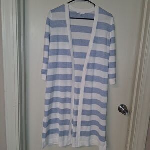 Talbots Pima Cotton Open-Front Duster Cardigan SP Coastal New England Prep